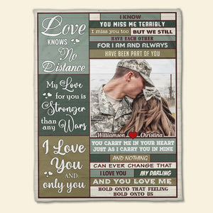 I Love You And Only You, Personalized Blanket, Military Couple Gifts - Blanket - GoDuckee