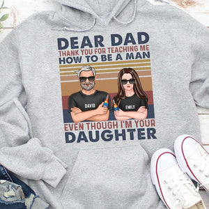 Dear Dad, Thank You For Teaching Me, Gift For Dad, Personalized Shirt, Dad And Kid Shirt, Father's Day Gift - Shirts - GoDuckee