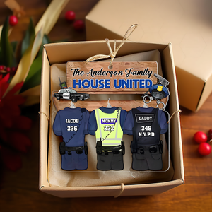 Personalized Gift For Police Family Christmas Ornament 01HUPU181024 - Ornament - GoDuckee