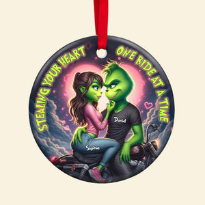 Personalized Gifts For Couple Green Christmas Ornament 04TOTN141124 - Ornament - GoDuckee