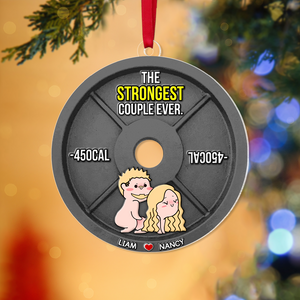 Personalized Gifts For Couple Christmas Naughty Couple Ornament 02OHPU051124HH - Ornament - GoDuckee