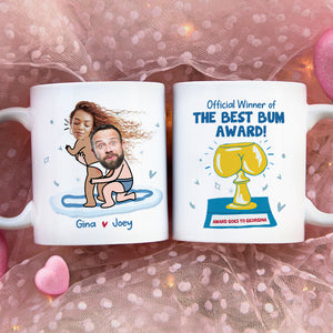 Official Winner Of The Best Bum Award, Couple Gift, Personalized Mug, Naughty Couple Mug - Coffee Mug - GoDuckee
