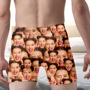 Gifts For Husband, Personalized Photo Men's Boxer, Unique Gifts For Him, Valentine's Day Gifts - Boxer Briefs - GoDuckee