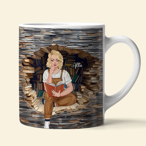 Personalized Gifts For Book Lovers Coffee Mug Reading Girl - Coffee Mugs - GoDuckee