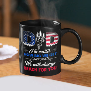 Eagle Dad We'll Always Reach For You, Personalized Mug, Gift For Dad - Coffee Mug - GoDuckee