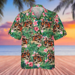 Custom Hunting Image Personalized Hawaiian Shirt Gift For Hunting Lover - Hawaiian Shirts - GoDuckee