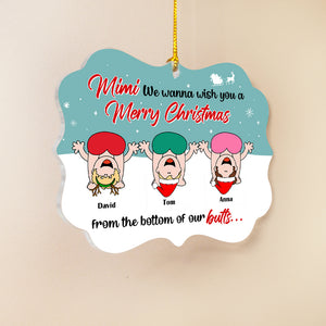 Merry Christmas From The Bottom Of My Butt - Personalized Medallion Acrylic Ornament - 01HTTN280823HH - Ornament - GoDuckee