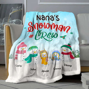 Gift For Family, Personalized Blanket, Snowman Kids Blanket, Christmas Gift 03TOHN250823 - Blanket - GoDuckee