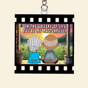 Personalized Gifts For Couple Keychain 02totn191224hg In The Gallery Of Life You're My Masterpiece - Keychains - GoDuckee