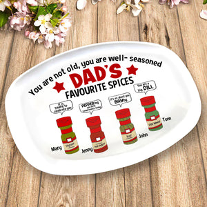 Dad's Favourite Spices Personalized Resin Plate, Gift For Dad - Resin Plate - GoDuckee