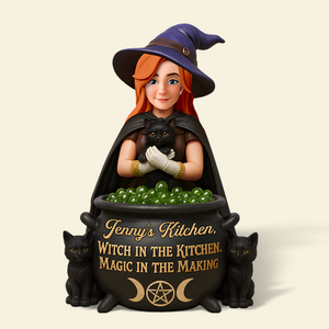 Kitchen Witch Acrylic Plaque - Personalized Gifts For Witches 01ohpu170625 - Shaped Plaques - GoDuckee