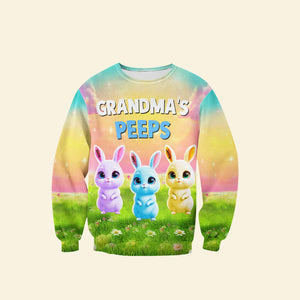 Personalized Gifts For Grandma 3d Shirt, Bunny Peeps 03TGMH110225 - AOP Products - GoDuckee