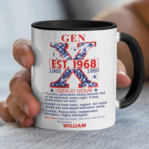 Personalized Gifts For Gen X Accent Mug Black 02XQQN301124 - Coffee Mug - GoDuckee