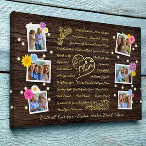 Custom Photo Gifts For Mom Personalized Canvas Print Bless To Have A Mom Like You - Canvas Print - GoDuckee