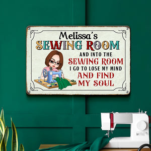 Personalized Gifts For Sewing Girl Metal Sign, Sewing Room Decor 02qhqn260724hh - Metal Signs - GoDuckee