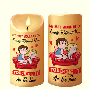 Personalized Funny Gifts For Couple LED Candle 01xqtn051224hh Touching All The Time - Led Candle - GoDuckee