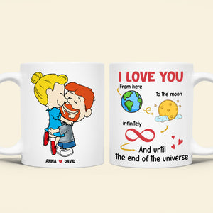 Personalized Gifts For Couple Coffee Mug 04totn020124hg Love You Until The End Of The Universe - Coffee Mug - GoDuckee