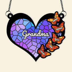 Personalized Gifts For Grandma Suncatcher Ornament 04ACDT180624 - Ornament - GoDuckee