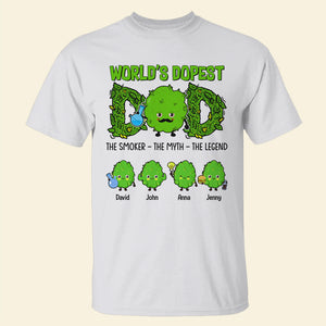 World's Dopest Dad Personalized Shirt, Gift For Dad, Father's Day Gift, Dad's Little Buds - Shirts - GoDuckee