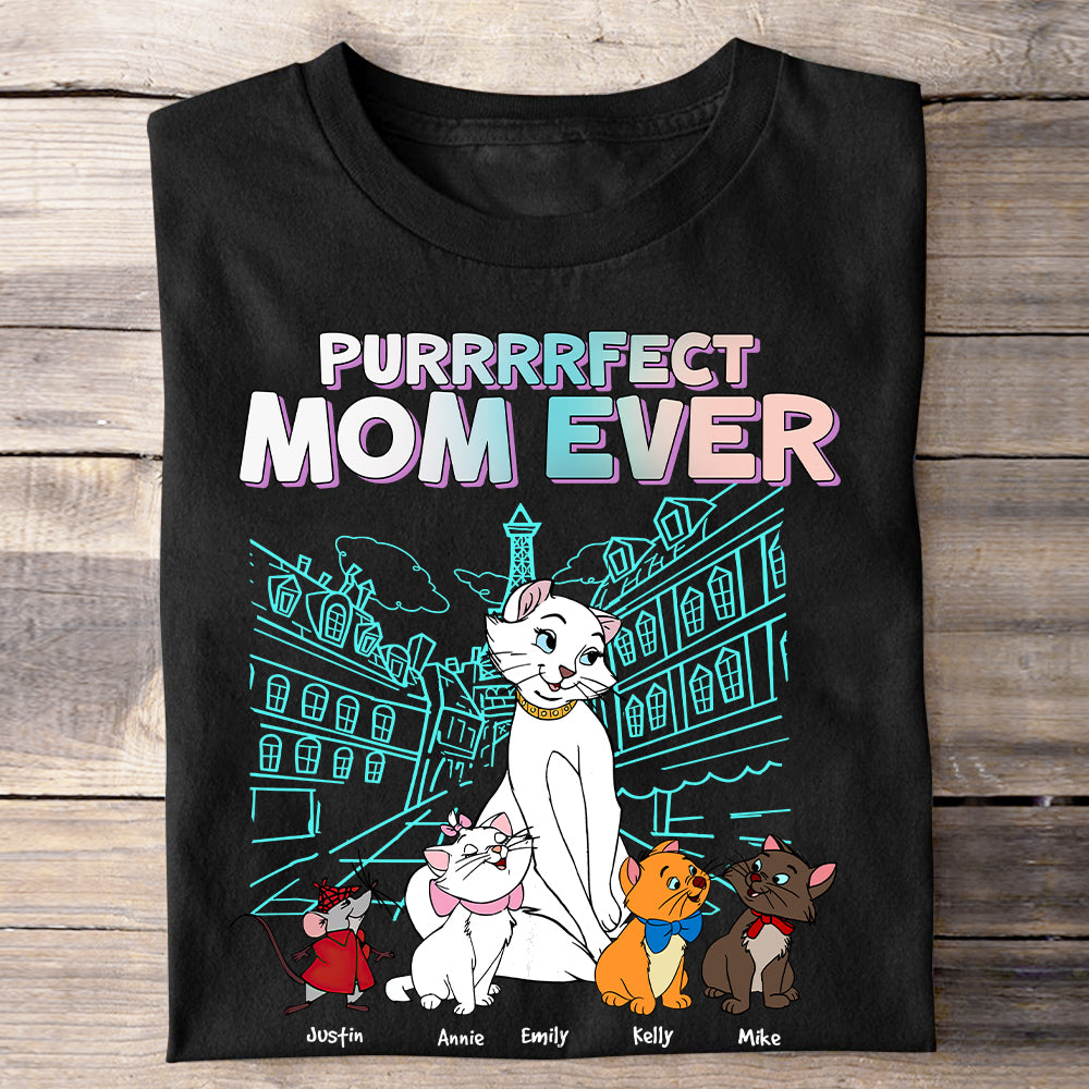 Personalized Gifts For Mom Shirt Purrrrfect Mom Ever 04OHHN060224 - 2D Shirts - GoDuckee