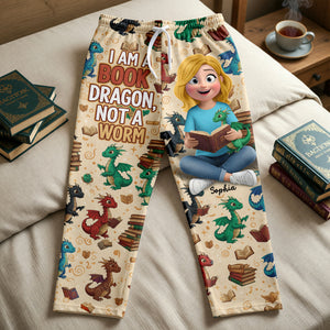 Book Dragon Pajama Pants - Personalized Gifts For Book Lovers 05naqn171225 - Pajama Pant - GoDuckee