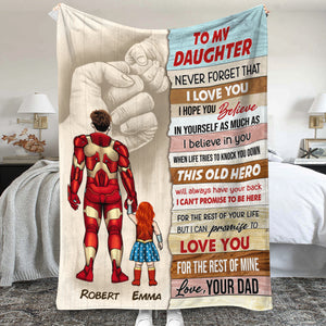 Dad And Kid Personalized Blanket, Love You For The Rest Of Mine 06ACHN030423TM - Blanket - GoDuckee