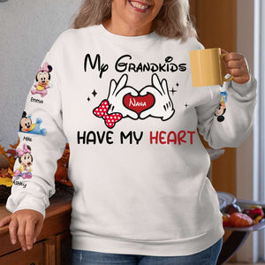 My Grandkids Have My Heart, Gift For Family, Personalized Shirt, Cartoon Mouse Kid Shirt, Christmas Gift 01OHHN201023 - AOP Products - GoDuckee