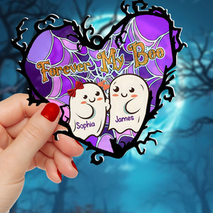 Personalized Gifts for Couple, Forever My Boo Halloween Couple Acrylic Suncatcher 02TODC080824 - Ornament - GoDuckee