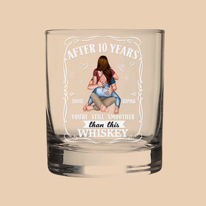 Personalized Gifts For Couple Round Whiskey Glass 04qhtn231224hh - Whiskey Glass - GoDuckee