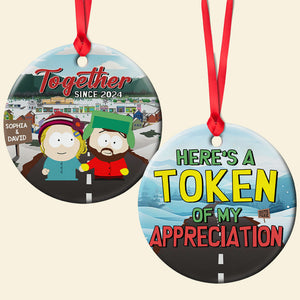 Personalized Gifts For Couple Christmas Ornament 01totn021124hg Here's A Token Of My Appreciation - Ornament - GoDuckee