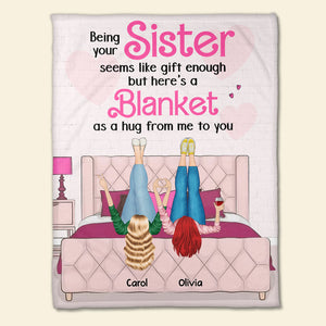 Best Sister, Personalized Blanket, Gift For Sisters - Blanket - GoDuckee