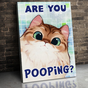 Personalized Gifts For Cat Lovers Canvas Print 03hupu050824 Funny Cats Bathroom Art - Poster & Canvas - GoDuckee