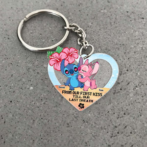 From Our First Kiss Till Our Last Breath, Personalized Keychain, Gift For Couple 04ACHN220623 - Keychains - GoDuckee