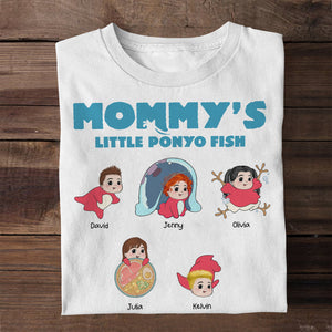 Personalized Gifts For Mom Shirt Mommy's Little Fish 06HTHN290224 - 2D Shirts - GoDuckee