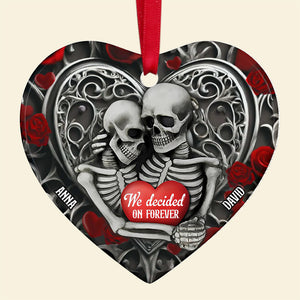 Personalized Gift For Couple Christmas Ornament Skeleton Couple 02OHTN041124 - Ornament - GoDuckee