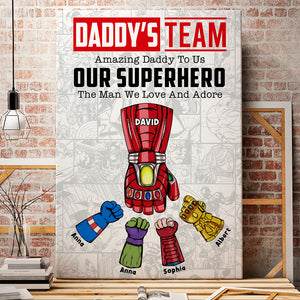 Dad Daddy's Team The Man We Love 02naqn260523ha Personalized Canvas Print - Poster & Canvas - GoDuckee