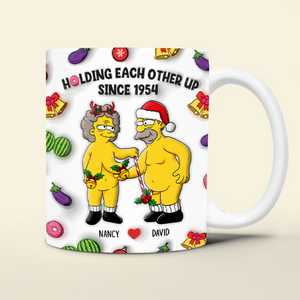 Personalized Christmas Gifts For Naughty Old Couple Inflated Mug 02kapu091024pa - Coffee Mug - GoDuckee