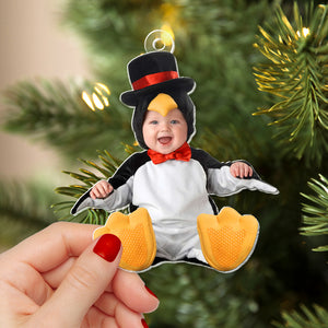 Funny Christmas Custom Face For Kids 03hutn260824 Personalized Acrylic Photo Ornament - Ornament - GoDuckee