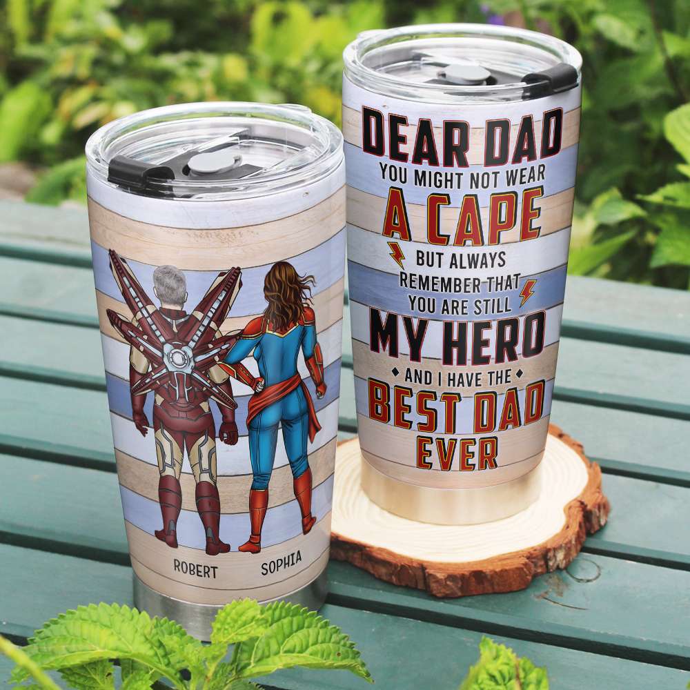 Dear Dad You Are The Best Hero Personalized Tumbler - TZ-TCTT-01dnqn250523tm - Tumbler Cup - GoDuckee