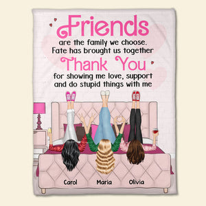 Thank You - Friends, Personalized Blanket, Gift For Friends - Blanket - GoDuckee