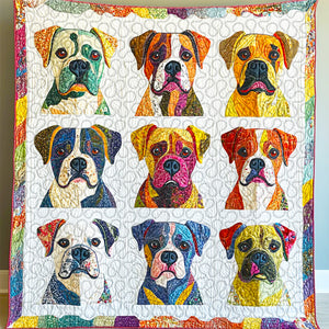 Boxers Dog Christmas Quilt Bed Set Gifts For Dog Lovers 04HUDT081124 - Blanket - GoDuckee