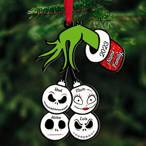 Personalized Monster Family Ornament, Christmas Acrylic Ornament -PW-01NATN260923 - Ornament - GoDuckee