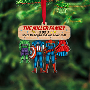Family, Where Life Begins And Love Never Ends, Personalized 01NATN111123 Ornament - Ornament - GoDuckee
