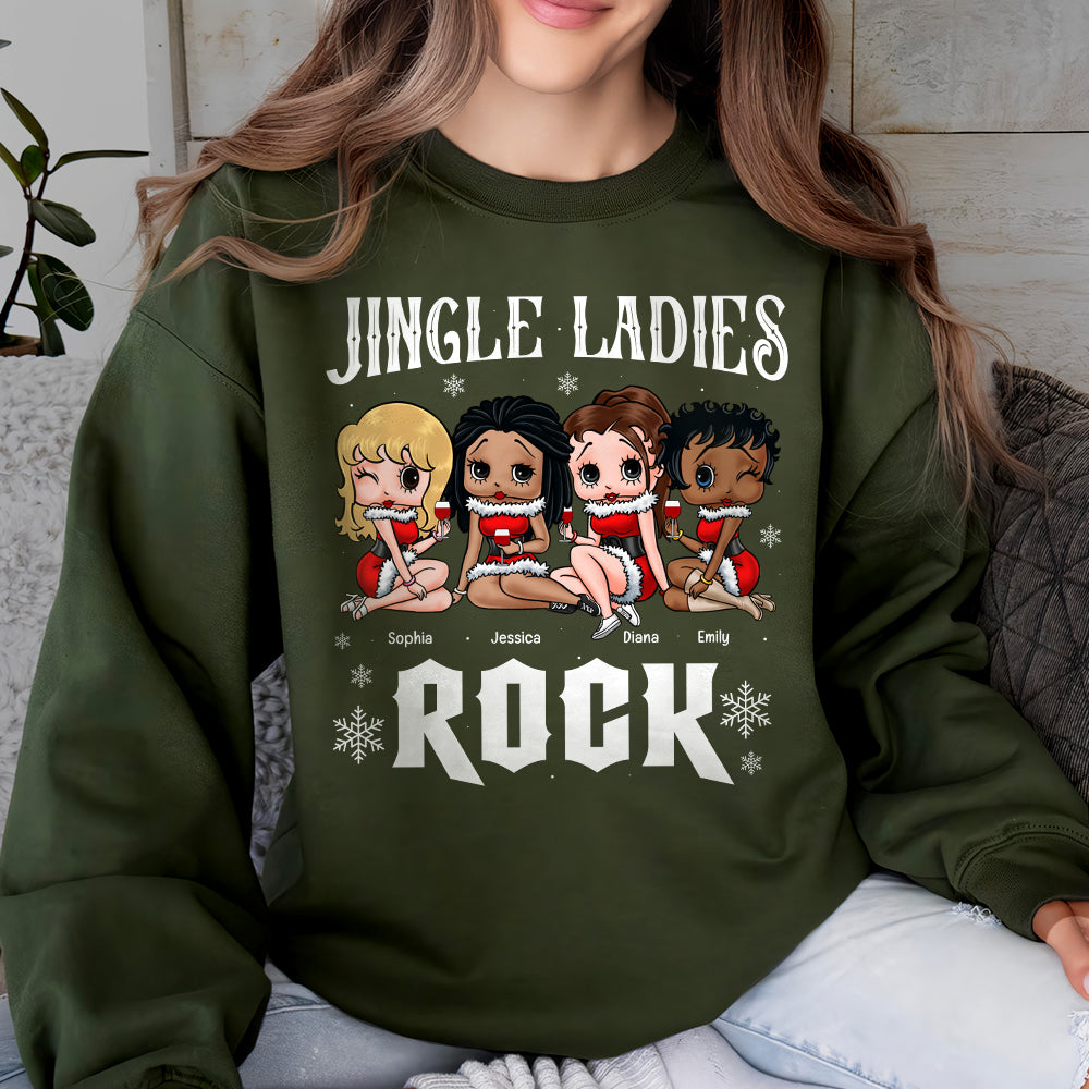 Jingle Ladies- Personalized Sweatshirt-Gift For Besties-05htqn091023hh - Shirts - GoDuckee