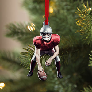 Personalized Custom Photo Ornament, Christmas Gift For Football Lover - Ornament - GoDuckee