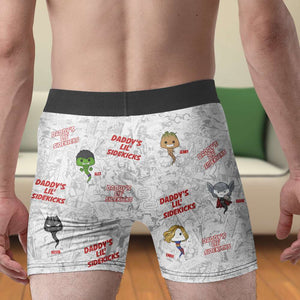 Personalized Gifts For Dad Men's Boxers Daddy's Lil' Sidekicks 01TOHN050224HA - Boxers & Briefs - GoDuckee