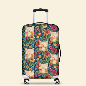 Custom Photo Gifts For Cat Lovers Luggage Cover 02ACDT040724 - Luggage Covers - GoDuckee