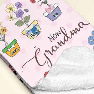 Personalized Gifts For Grandma Blanket, Flower Garden 02KALU140924 - Blanket - GoDuckee