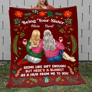 Being Your Sister, Personalized Blanket, Gift For Sisters - Blanket - GoDuckee