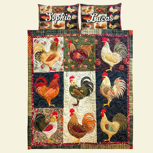 Personalized Gifts For Chicken Lovers Quilt Bedding Set Special Line 01hutn051124 - Blanket - GoDuckee
